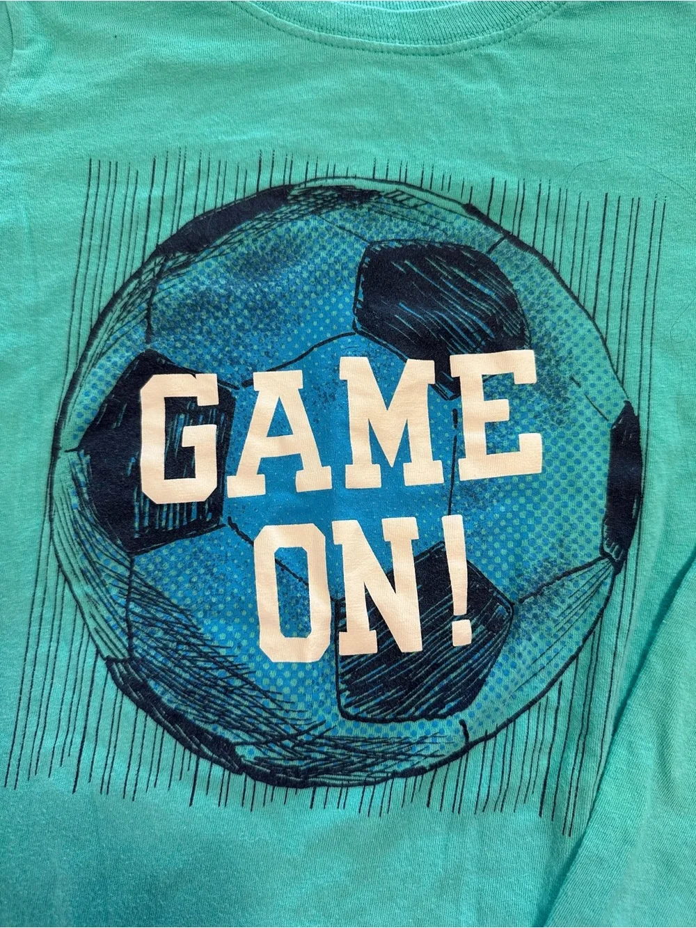 Carter's Turquoise Long Sleeve 'Game On!' Soccer Tee